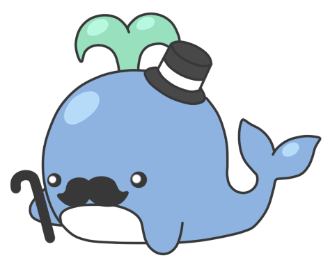 Whale Gentleman Sticker - Whale Gentleman Mustache Stickers
