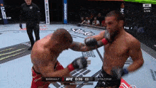a boxing match between barriault and stoltzfus is shown on ufc live