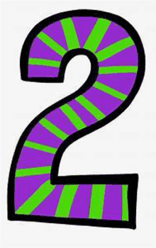 number 2 clipart purple