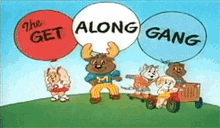 the get along gang 80s cartoon smile slide