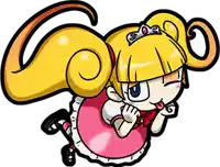 a cartoon drawing of a girl with blonde hair and a tiara