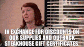 The Office Outback Steakhouse GIF - The Office Outback Steakhouse Outback Steakhouse Gift Cards GIFs