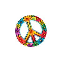 Peace And Love Jokerclub Sticker - Peace And Love Jokerclub Hippy Stickers