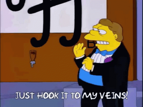 Simpsons Hook It To My Veins GIF - Simpsons Hook It To My Veins Barney -  Discover & Share GIFs