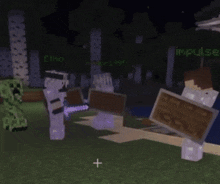 a screenshot of a minecraft game with the name impulsesv on it