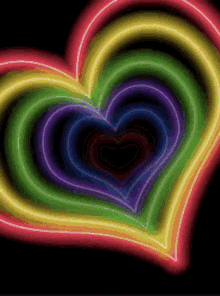 Hearts Neon GIF - Hearts Neon Colorful GIFs