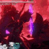 a screenshot of a video game shows a monster with a purple light coming out of his mouth