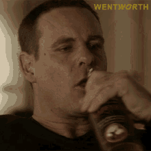 Drinking Matt Fletcher GIF - Drinking Matt Fletcher Wentworth GIFs