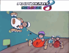 Mario Kart Flintstones GIF - Mario Kart Flintstones Go Kart GIFs