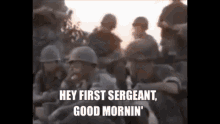 army sergeant good morning