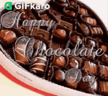 Happy Chocolate Day Gifkaro GIF - Happy Chocolate Day Gifkaro Chocolates GIFs