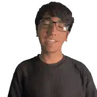 a man wearing glasses and a leon shirt