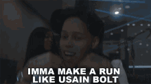 Imma Make A Run Like Usain Bolt Omb Bloodbath GIF - Imma Make A Run Like Usain Bolt Omb Bloodbath Bolt Song GIFs