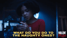 What Do You Do To The Naughty Ones I Give Them A Lump Of Coal Trudy Lightstone GIF - What Do You Do To The Naughty Ones I Give Them A Lump Of Coal Trudy Lightstone Santa Claus GIFs