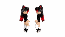 two girls with pigtails are standing next to each other