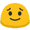 a pixel art of a smiley face with a big smile and a green background .