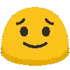 a pixel art of a smiley face with a big smile and a green background .