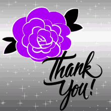 thank you purple purple rose glitter sparkles