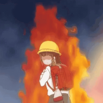 Anime Girl On Fire GIF - Anime Girl On Fire - Discover & Share GIFs