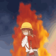 Anime Girl On Fire GIF