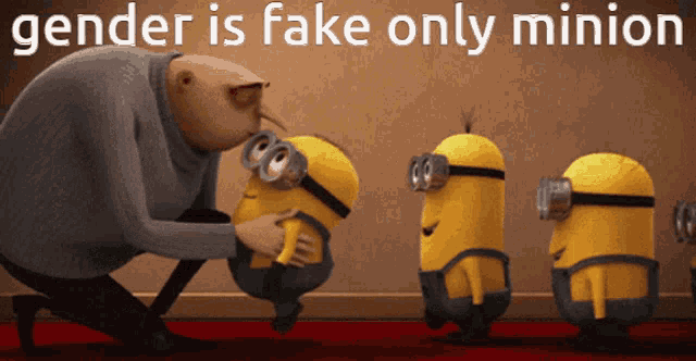 Gender Is Fake Only Minion GIF - Gender Is Fake Only Minion Kiss - Discover  & Share GIFs