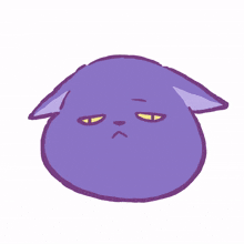 cat kitty purple cute gloomy