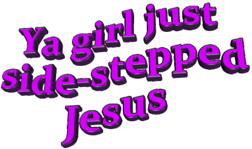 Girl Side Stepped Sticker - Girl Side Stepped Jesus Stickers