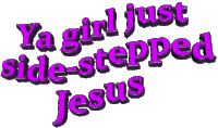 Girl Side Stepped Sticker - Girl Side Stepped Jesus Stickers