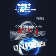a poster that says coming soon netflix and universal