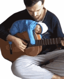 playing guitar acoustic guitar baby music musical instrument