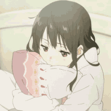 sad cute anime pillow hugs