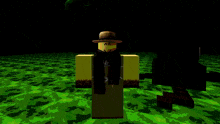 a roblox character wearing a hat and a scarf