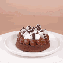 a chocolate cake with oreos on top of it
