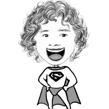 super man animation drawing curly underware