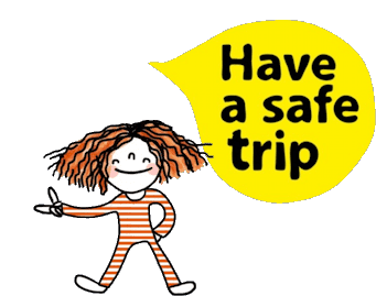 Have A Safe Trip Roadtrip Sticker - Have A Safe Trip Roadtrip Bye Stickers