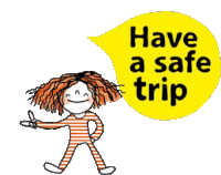 Have A Safe Trip Roadtrip Sticker - Have A Safe Trip Roadtrip Bye Stickers