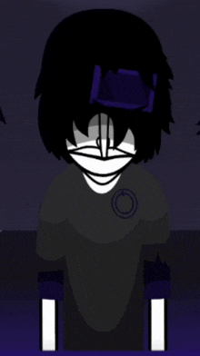 a black and white cartoon character with a heart on his head