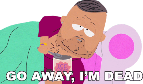 Go Away Im Dead Big Gay Al Sticker - Go Away Im Dead Big Gay Al South Park Stickers