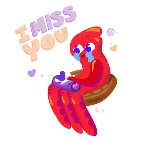 I Miss You Happy Valentines Day Sticker - I Miss You Happy Valentines Day Missing You Stickers