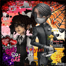 a picture of a boy and a girl with the words " i love you so much " on the bottom
