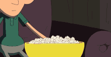 Eating Popcorn Clarence GIF - Eating Popcorn Clarence Dia Lluvioso GIFs