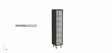 a 3d model of a wardrobe with the doors open and a white background