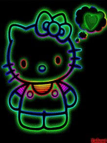 HD hello kitti neon wallpapers