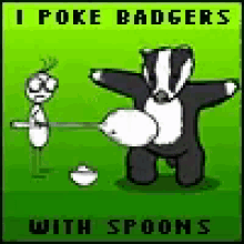 Poke Spoons GIF - Poke Spoons Badger GIFs