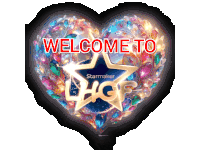 a heart shaped balloon says welcome to starmaker lhgf