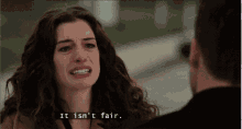 Not Fair GIF - Not Fair Anne Hathaway GIFs