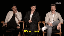 three people sit in chairs and one of them says i really can 't say anything