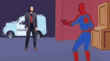 Keanu Reeves Spider Man GIF - Keanu Reeves Spider Man Point GIFs