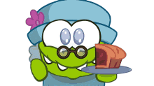 would you like some cake grandma om nom and cut the rope have some cake are you hungry