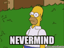 The Simpsons Nevermind GIF - The Simpsons Nevermind Toons GIFs